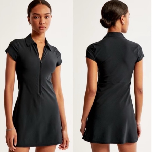 Abercrombie & Fitch Dresses & Skirts - Abercrombie Zip-Up Traveler Mini Dress Medium Tall Black